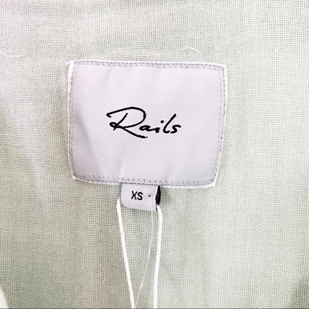 Rails Ellis Cotton Gauze Shirt in Willow XS NWT_9